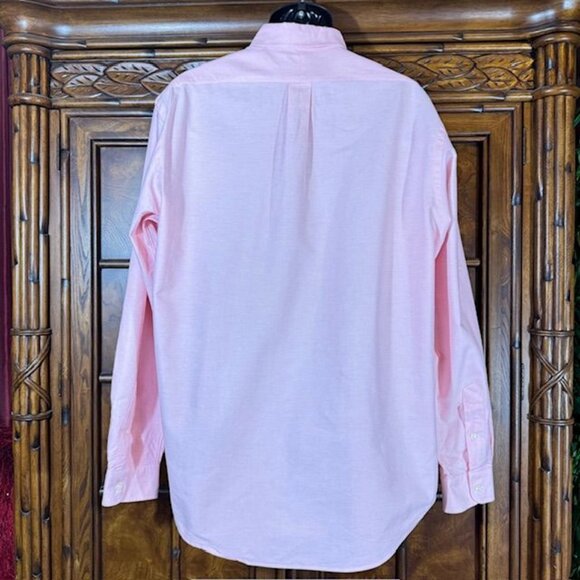 Ralph Lauren Polo Pink Brown Pony 100% Cotton Custom Fit Button Down Shirt - Picture 2 of 10